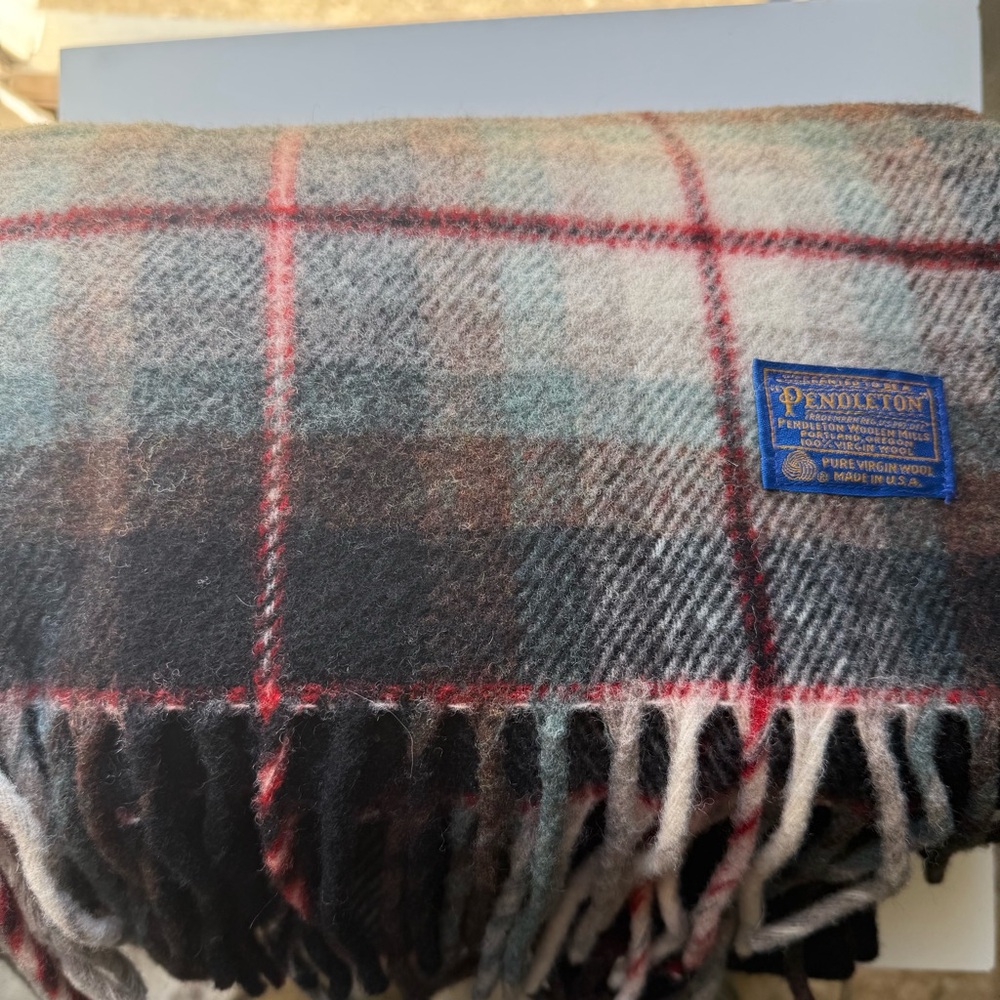 Pendleton Multicolor Plaid Wool Throw Blanket